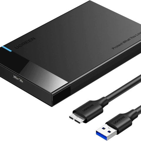 Case UGREEN 2.5" USB 3.0 para Disco Duro HDD / SSD SATA III