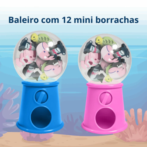 MINI BORRACHA BALEIRO FUNDO DO MAR