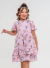 Vestido Duquesa Rosa Florido - Beatrice Moda Infantil
