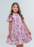 Vestido Duquesa Rosa Florido