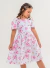 Vestido Realeza Flores - Rosa - Beatrice Moda Infantil