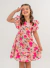 Vestido Beatrice Rosas - Salmão - Beatrice Moda Infantil