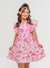 PRÉ-VENDA (PRODUÇÃO EM ATÉ 10 DIAS) Vestido Beatrice Rosa Floral