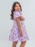 Vestido Ana Lilás Flores Delicadas - comprar online