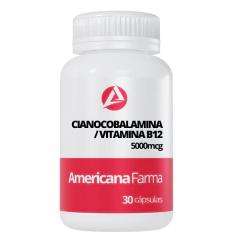 Cianocobalamina 5000mcg / Vitamina B12 Energia, Cérebro e Imunidade em Alta Potência | 30 cápsulas