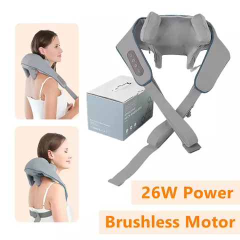 Foreverlily Massageador Cervical Sem Fio – 26W Motor Brushless