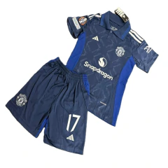 Kit Niño 24/25 Manchester United azul Garnacho - comprar online