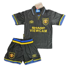 Kit Niños Retro Manchester United Suplente Negra Cantona 1993/95 - comprar online