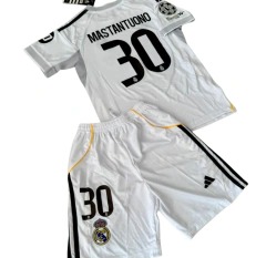 Kit Niño 25/26 Real Madrid titular Mastantuono UCL en internet