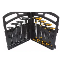 Juego De 16 Llaves Mango T Torx Tamper Y Allen Bola Bulit