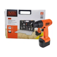 Taladro atornillador inalámbrico de 10mm Black+Decker CD121K100 + accesorios con estuche de plástico