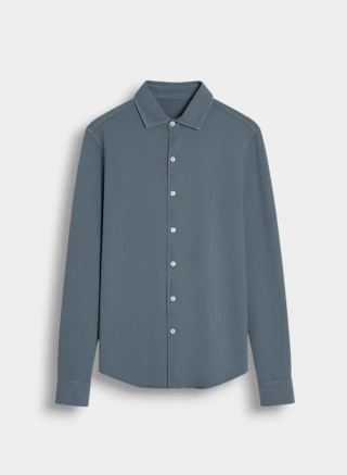 CAMISA PIQUE GARMENT DYE VINTAGE