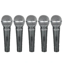Kit 5 Microfones Vocal Din Bm48-5 - Skypix