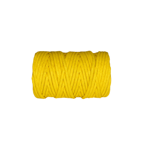 Cordão de Algodão Trancelim 5mm para Artesanato e Macramê Amarelo - comprar online