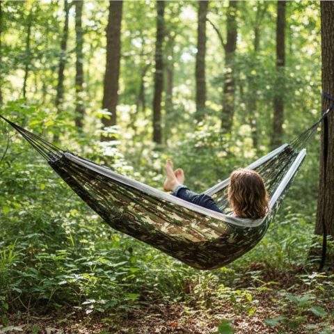 Rede de Dormir e Descanso Camping Nylon Paraquedas Estampa Exército - leve, resistente e ideal para acampamento - comprar online