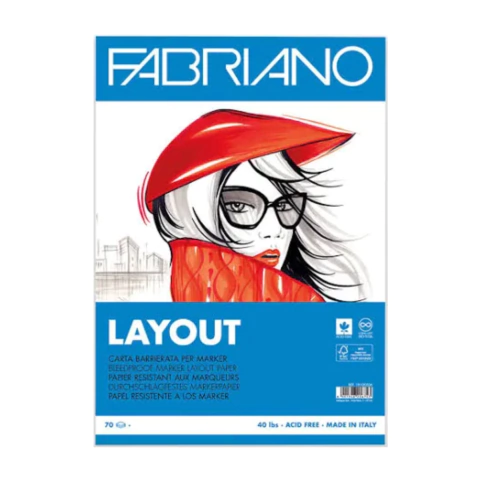Block Fabriano Layout 75g A3 70 Hojas