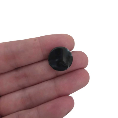 Conta Resina Achatada Preto Mesclado-10g
