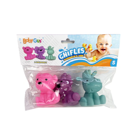 Animalitos de selva lanza agua x 3 en bolsa pvc