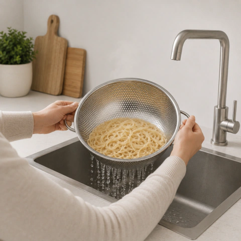Colapasta plateado Ø25,5 cm