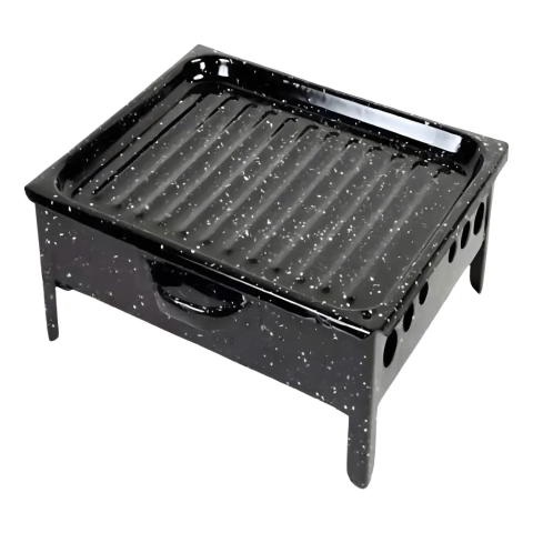 Brasero de Mesa Enlozado Lozafer 25x30 cm Parrilla Portátil