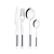 Set de Cubiertos Tramontina Vik 24 Piezas Acero Inoxidable Grafito y Onix