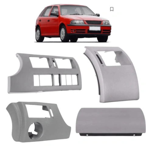 Kit Moldura Painel GOL G3 00 a 05 Cinza Antracit 4 Peças