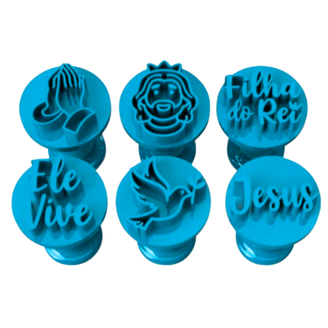 Kit de Carimbos de Brigadeiro Batizado - Filha do Rei