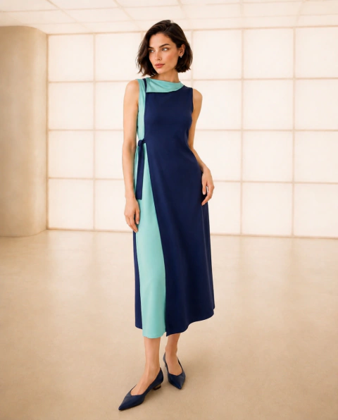 Vestido Longo Magda em Viscolycra - 9401/339 - Heloisa Machado