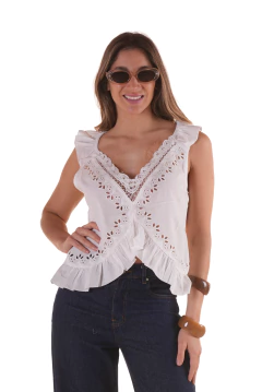 BLUSA VOLADOS EN V IMPORTADA - comprar online