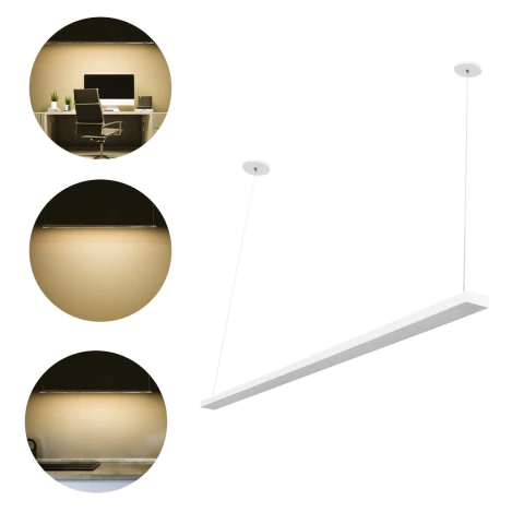 Luminaria De Teto Pendente Moderno 90cm Led Integrado 36w Tangerina