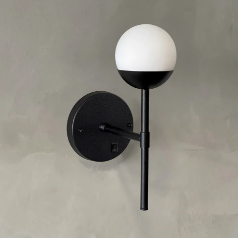 Arandela luminaria de Parede Moderna Lina Com Interruptor e Globo Vidro 12cm na internet