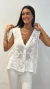 Chaleco blanco bordado (KO018)