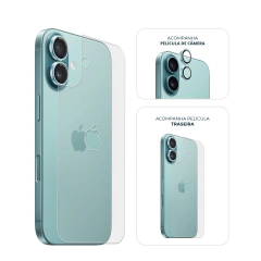 Kit Película de Câmera + Traseira iPhone 16 Plus Verde