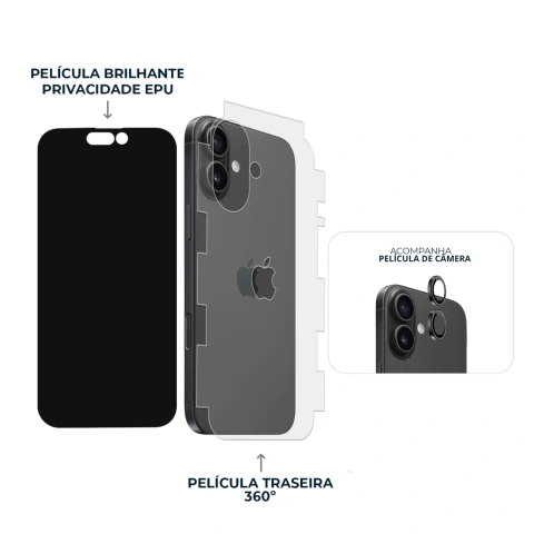 Combo Envelopamento Preto iPhone 16