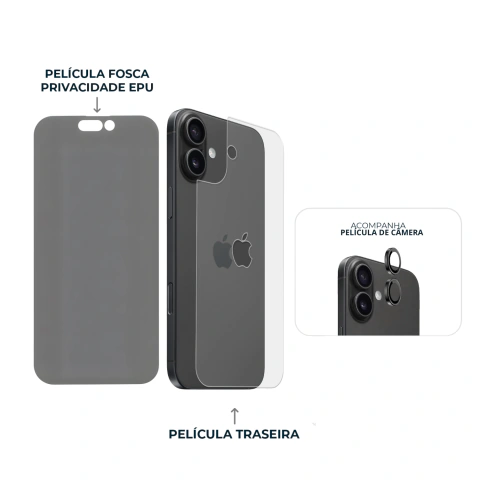 Combo Envelopamento Preto iPhone 16 - comprar online