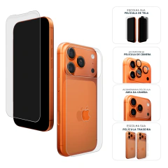 Combo Envelopamento Laranja iPhone 17 Pro Max