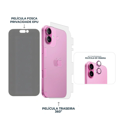 Combo Envelopamento Rosa iPhone 16 Plus na internet