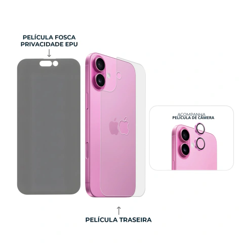 Combo Envelopamento Rosa iPhone 16 Plus - comprar online