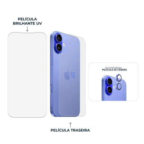 Combo Envelopamento Azul iPhone 16 - comprar online