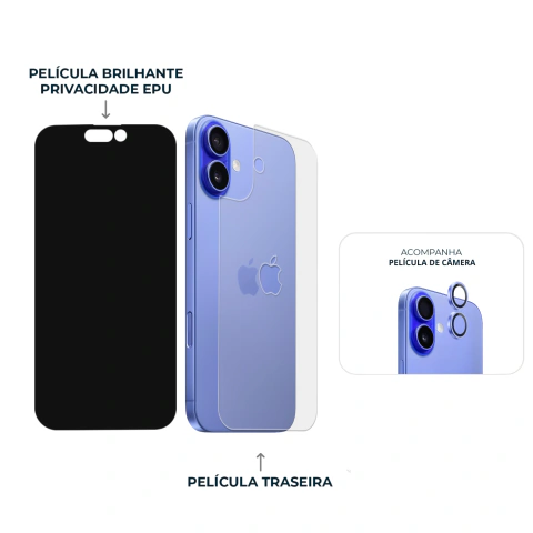 Imagem do Combo Envelopamento Azul iPhone 16