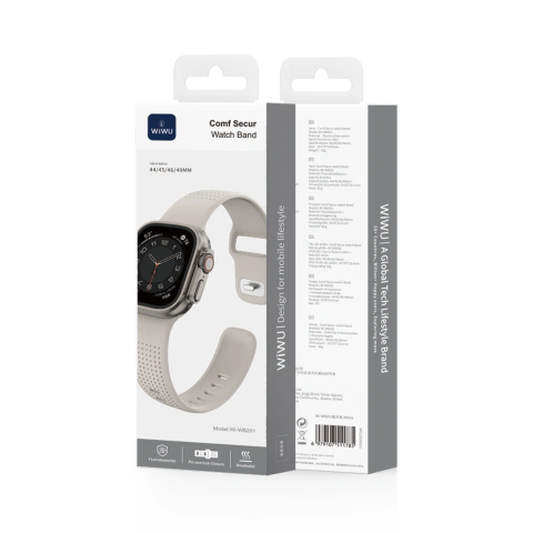 Pulseira Comf Secur Bege para Apple Watch 44, 45, 46 e 49mm - comprar online