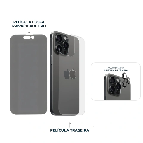 Combo Envelopamento Preto iPhone 15 Pro Max - comprar online
