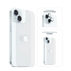 Kit Película de Câmera + Traseira iPhone 15 Azul