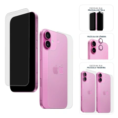 Combo Envelopamento Rosa iPhone 16 Plus