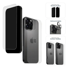 Combo Envelopamento Preto iPhone 16 Pro Max