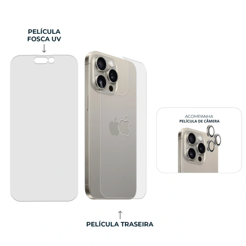 Combo Envelopamento Natural iPhone 15 Pro - Phone Store Shop