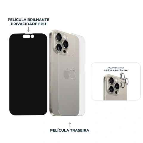Imagem do Combo Envelopamento Natural iPhone 15 Pro Max