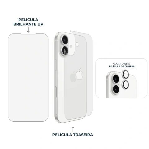 Combo Envelopamento Branco iPhone 17 - comprar online