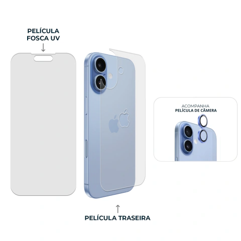 Combo Envelopamento Azul iPhone 17 - Phone Store Shop