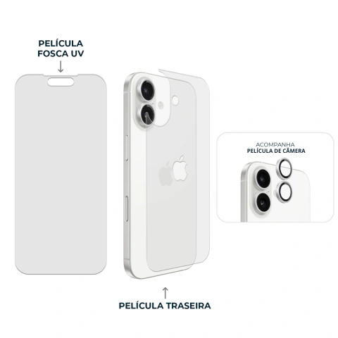 Combo Envelopamento Branco iPhone 17 - Phone Store Shop
